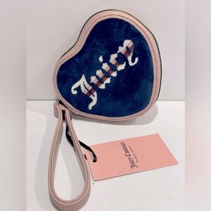 Juicy Couture Heart Zip Around Wristlet Wallet